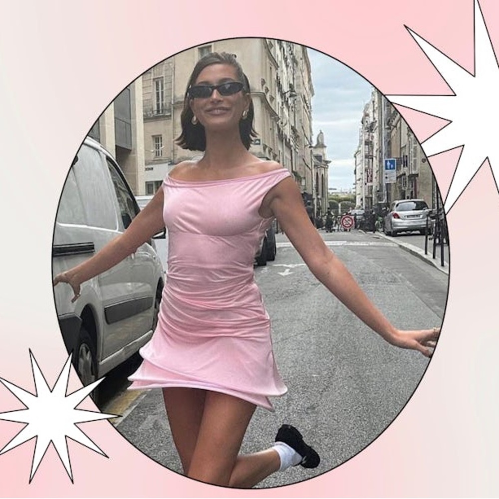Elegant Pink Off-Shoulder Dress